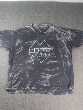 Meow Wolf Graphic Crewneck T-Shirt - Washed Black